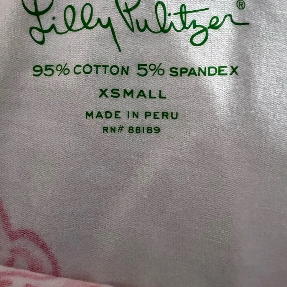 Andie top Lily Pulitzer Divine pink & Green. Orchid Top!! Huge size XS! - Picture 4 of 5